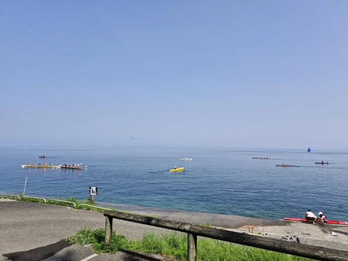 Initiation de scolaire au Club de l'aviron d'Evian
